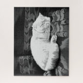 白ペルシャの寝猫 ジグソーパズル (縦)