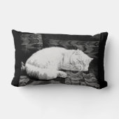 白ペルシャの寝猫 ランバークッション (裏面)