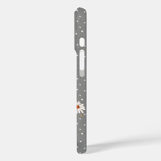 白ペルシャ猫とデイジー Case-Mate iPhoneケース (裏面 / 左)