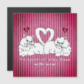 白ペルシャ猫とハートバレンタイン (正面/裏面)