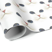 白ペルシャ猫顔 ラッピングペーパー (ロールコーナー)