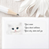 白ペルシャ猫顔 ラベル (インサイチュ)