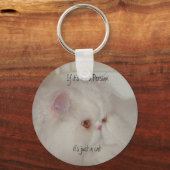 白ペルシャ猫 キーホルダー (正面)