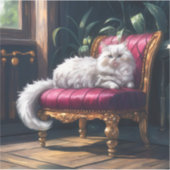 白ペルシャ猫 シール (正面)