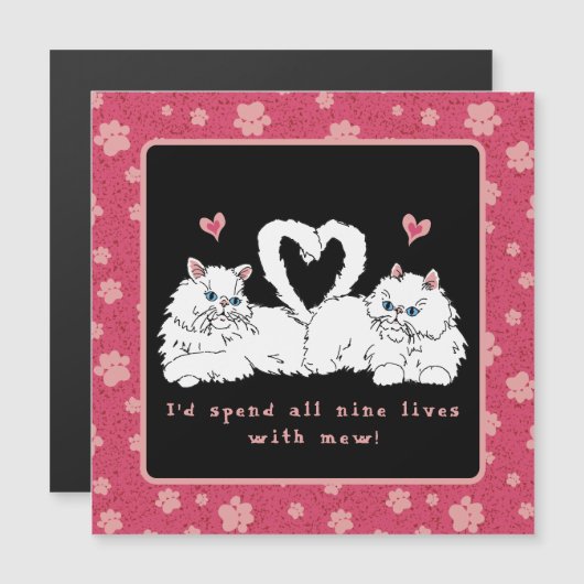 白ペルシャ猫(ハート) (正面/裏面)