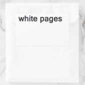 白ページ 長方形シール (バッグ)