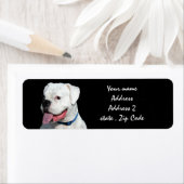 白ボクサー犬 ラベル (インサイチュ)