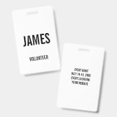 白ボランモダンティア名イベント情報バッジ バッジ (表裏)