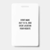 白ボランモダンティア名イベント情報バッジ バッジ (裏面)