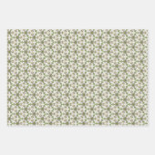 白ポインセチア模様 ラッピングペーパーシート (正面)