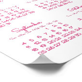 白ポスタパーソナライズされたー年次カレンダー2016 ポスター (角)