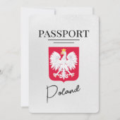 白ポーランドのパスポート日付の保存 セーブザデート (正面)