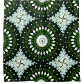 白マグノリアの目 シャワーカーテン (正面)