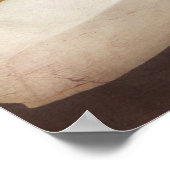 白マグノリアツリーフラワーフローラフラワーグレー ポスター (角)