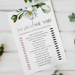 白マグノリアフローラブライダルゲーム彼は彼女が言った