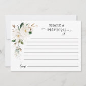 白マグノリア花共有メモリアデッサン 案内状 (正面)