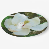 白マグノリア花 ペーパープレート (アングル)