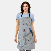 白マグノリア エプロン (着用した状態)