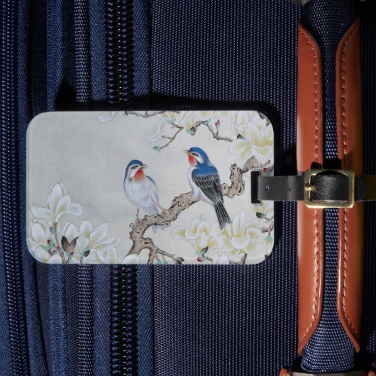 白マグノリア ラゲッジタグ (正面インサイチュ4)