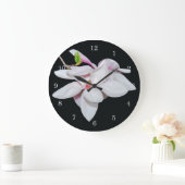 白マグノリア ラージ壁時計 (ホーム)