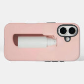 白マットボトルオンパステル背景 Case-Mate iPhoneケース (裏面 (横))