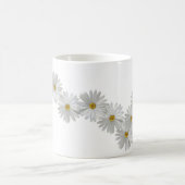 白マルゲライトデイジー花 コーヒーマグカップ (中央)