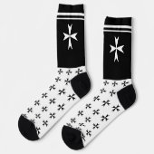 白マルチーズ十字架,セントジョン,マルタ国旗/記号 ソックス (左)