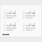 白ミニマエレガントリストろうそく製品ラベル 長方形シール (シート)