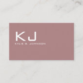 白ミニマエレガントリスト・モノグラムパーソナライズされた 名刺 (正面)