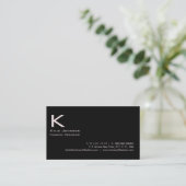 白ミニマエレガントリスト・モノグラムパーソナライズされた 名刺 (スタンド正面)