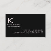 白ミニマエレガントリスト・モノグラムパーソナライズされた 名刺 (正面)