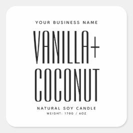 白ミニマシンプルリストの大豆ワックスはキャンドルラベルを溶かす スクエアシール