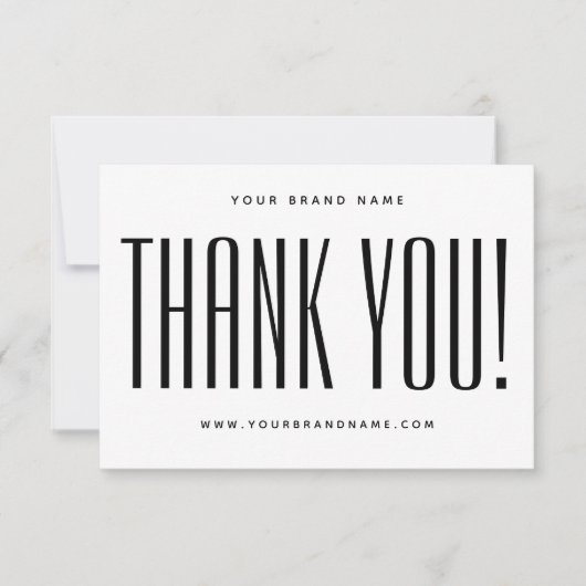 白ミニマシンプルリストサンキューカード サンキューカード (正面)