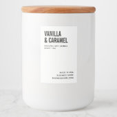 白ミニマモダンリスト大豆キャンドル製品ラベル フードラベル (正面)