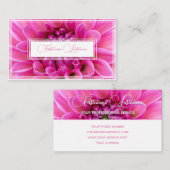 白ミニマルい長方形のピンク色の花屋 名刺 (正面/裏面)