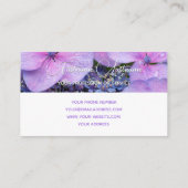 白ミニマルい長方形のピンク色の花屋 名刺 (裏面)