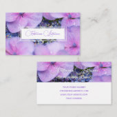 白ミニマルい長方形のピンク色の花屋 名刺 (正面/裏面)