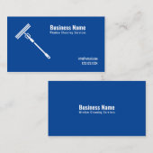 白ミニマルと青のウィンドウのクリーニング 名刺 (正面/裏面)