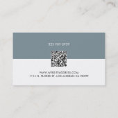 白ミニマルと青のグレーのフィットネストレーナー 名刺 (裏面)