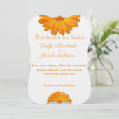 白ミニマルと黄デイジーインスパイア結婚の セーブザデート (スタンド正面)