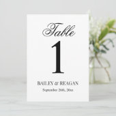 白ミニマルと黒のテー結婚ブル番号カード シーズンカード (スタンド正面)