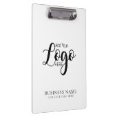 白ミニマルと黒のビジネス会社のカスタムロゴ クリップボード (右)