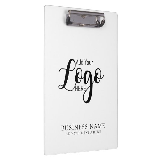 白ミニマルと黒のビジネス会社のカスタムロゴ クリップボード (右)