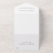 白ミニマルと黒結婚の オールインワン招待状 (外側)