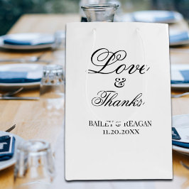 白ミニマルと黒結婚の ミディアムペーパーバッグ