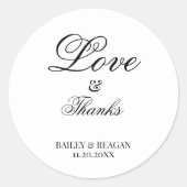 白ミニマルと黒結婚の ラウンドシール (正面)