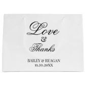 白ミニマルと黒結婚の ラージペーパーバッグ (正面)