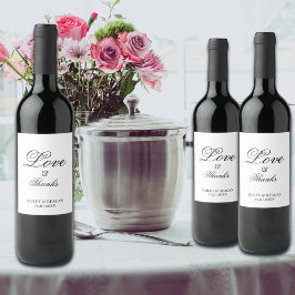 白ミニマルと黒結婚の ワインラベル