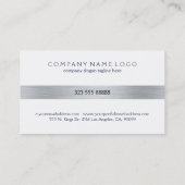 白ミニマルに錫の金ストライプ属の銀 名刺 (裏面)