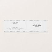 白ミニマルの銀ストライプ色 名刺 (外部フラット)